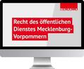  Recht des öffentlichen Dienstes Mecklenburg-Vorpommern | Datenbank |  Sack Fachmedien
