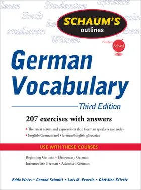 Weiss / Schmitt / Feuerle |  Schaum's Outline of German Vocabulary, 3ed | Buch |  Sack Fachmedien