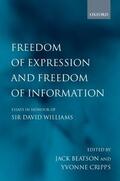 Beatson / Cripps |  Freedom of Expression and Freedom of Information: Essays in Honour of Sir David Williams | Buch |  Sack Fachmedien