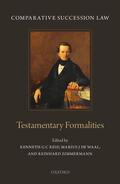 Reid / de Waal / Zimmermann |  Testamentary Formalities | Buch |  Sack Fachmedien