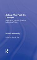 Boleslavsky / Blair |  Acting: The First Six Lessons | Buch |  Sack Fachmedien