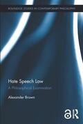 Brown |  Hate Speech Law | Buch |  Sack Fachmedien