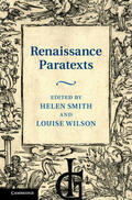 Smith / Wilson |  Renaissance Paratexts | Buch |  Sack Fachmedien