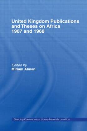 Alman | United Kingdom Publications and Theses on Africa 1967-68 | Buch | sack.de