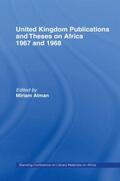 Alman |  United Kingdom Publications and Theses on Africa 1967-68 | Buch |  Sack Fachmedien