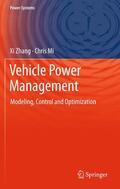 Mi / Zhang |  Vehicle Power Management | Buch |  Sack Fachmedien