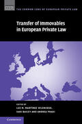 Bailey / Martínez Velencoso / Pradi |  Transfer of Immovables in European Private Law | Buch |  Sack Fachmedien