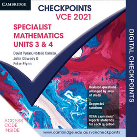 Cambridge Checkpoints VCE Specialist Mathematics Units 3&4 2021 Digital Code | Cambridge University Press | Datenbank | sack.de