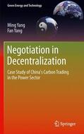 Yang |  Negotiation in Decentralization | Buch |  Sack Fachmedien
