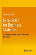 Quirk |  Excel 2007 for Business Statistics: A Guide to Solving Practical Business Problems | Buch |  Sack Fachmedien