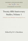 Davidson |  Twenty-Fifth Anniversary Studies, Volume 1: Publications of the Philadelphia Anthropological Society | Buch |  Sack Fachmedien
