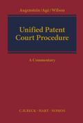 Augenstein / Wilson / Agé |  Unified Patent Court Procedure: A Commentary | Buch |  Sack Fachmedien