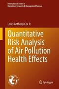 Cox Jr. |  Quantitative Risk Analysis of Air Pollution Health Effects | Buch |  Sack Fachmedien