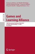 de Rosa / Marfisi Schottman / Romero |  Games and Learning Alliance | Buch |  Sack Fachmedien