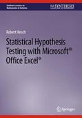 Hirsch |  Statistical Hypothesis Testing with Microsoft ® Office Excel ® | Buch |  Sack Fachmedien