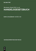 Brüggemann / Canaris / Fischer |  §§ 105 -144 | Buch |  Sack Fachmedien