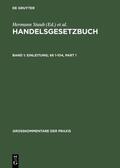 Canaris / Habersack / Schäfer |  Einleitung; §§ 1-104 | Buch |  Sack Fachmedien