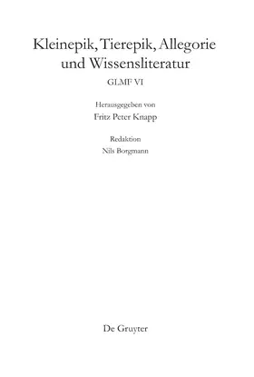 Knapp / Claassens / Pérennec |  Kleinepik, Tierepik, Allegorie und Wissensliteratur | Buch |  Sack Fachmedien