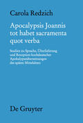 Redzich |  Redzich, C: Apocalypsis Joannis tot habet sacramenta quot ve | Buch |  Sack Fachmedien