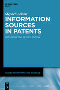 Adams |  Information Sources in Patents | eBook | Sack Fachmedien
