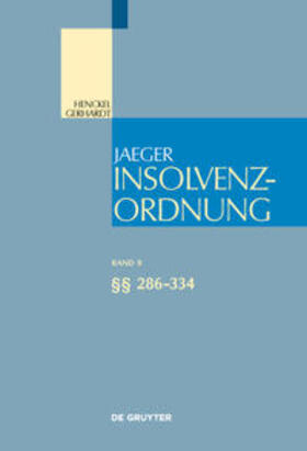 Foerste / Windel / Preuß | Insolvenzordnung Band 8 §§ 286-334 | Buch | sack.de