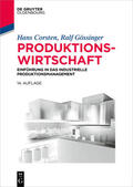 Corsten / Gössinger |  Produktionswirtschaft | Buch |  Sack Fachmedien