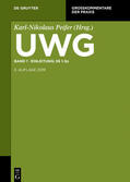 Obergfell / Pahlow / Peifer |  UWG. Band 1: Einleitung; §§ 1-3 | eBook | Sack Fachmedien