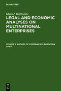 Hopt |  Groups of Companies in European laws / Les groupes de sociétés en droit européen | eBook | Sack Fachmedien