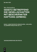 Hachenburg / Barz / Behrens |  Gesetzestexte (einschließl. Ausland), Allgemeine Einleitung, §§ 1-12 | Buch |  Sack Fachmedien