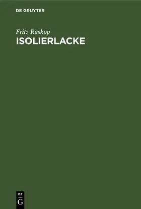 Raskop |  Isolierlacke | eBook | Sack Fachmedien