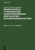 Poggendorff / Zaunick / Kühn |  L ¿ R, Lieferung 2 | Buch |  Sack Fachmedien