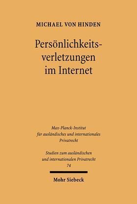 Hinden | Persönlichkeitsverletzungen im Internet | Buch | sack.de