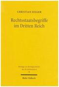 Nörr / Hilger / Rückert |  Rechtsstaatsbegriffe im Dritten Reich | Buch |  Sack Fachmedien