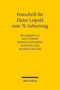 Stürner / Matsumoto / Deguchi |  Festschrift für Dieter Leipold zum 70. Geburtstag | Buch |  Sack Fachmedien