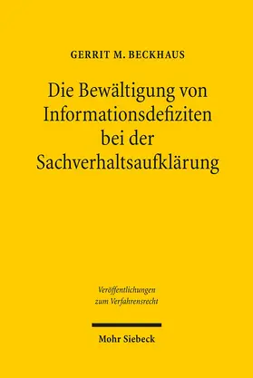 Beckhaus |  Beckhaus, G: Bewältigung von Informationsdefiziten | Buch |  Sack Fachmedien
