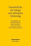 Walker / Gödicke / Schur |  Festschrift für Jan Schapp zum siebzigsten Geburtstag | Buch |  Sack Fachmedien