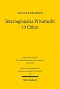 Deißner |  Interregionales Privatrecht in China | eBook | Sack Fachmedien