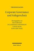 Baums / Florstedt / Redenius-Hövermann |  Corporate Governance und Anlegerschutz | Buch |  Sack Fachmedien