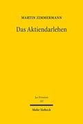Zimmermann |  Das Aktiendarlehen | Buch |  Sack Fachmedien