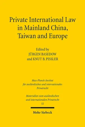 Pißler / Basedow |  Private International Law in Mainland China, Taiwan and Europe | eBook | Sack Fachmedien
