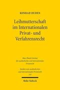 Duden |  Leihmutterschaft im Internationalen Privat- und Verfahrensrecht | Buch |  Sack Fachmedien