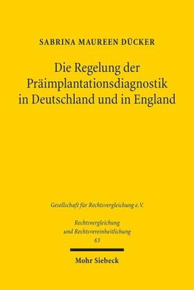 Dücker | Die Regelung der Präimplantationsdiagnostik in Deutschland und in England | Buch | sack.de