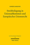 Barends |  Streitbeilegung in Unionsabkommen und Europäisches Unionsrecht | eBook | Sack Fachmedien