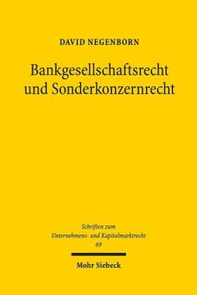 Negenborn | Bankgesellschaftsrecht und Sonderkonzernrecht | Buch | sack.de