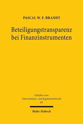 Brandt | Beteiligungstransparenz bei Finanzinstrumenten | Buch | sack.de