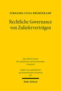 Bremenkamp |  Rechtliche Governance von Zulieferverträgen | Buch |  Sack Fachmedien