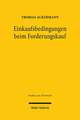 Ackermann |  Einkaufsbedingungen beim Forderungskauf | eBook | Sack Fachmedien