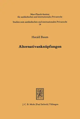 Baum |  Alternativanknüpfungen | Buch |  Sack Fachmedien