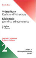 Conte / Boss |  Wörterbuch Recht und Wirtschaft Deutsch - Italienisch | Buch |  Sack Fachmedien