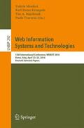 Monfort / Traverso / Krempels |  Web Information Systems and Technologies | Buch |  Sack Fachmedien